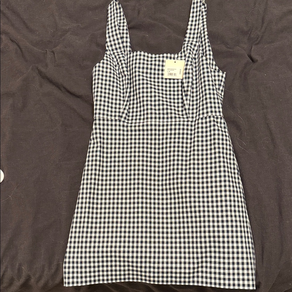 Favorite Daughter Black and White Checkered Mini Dress